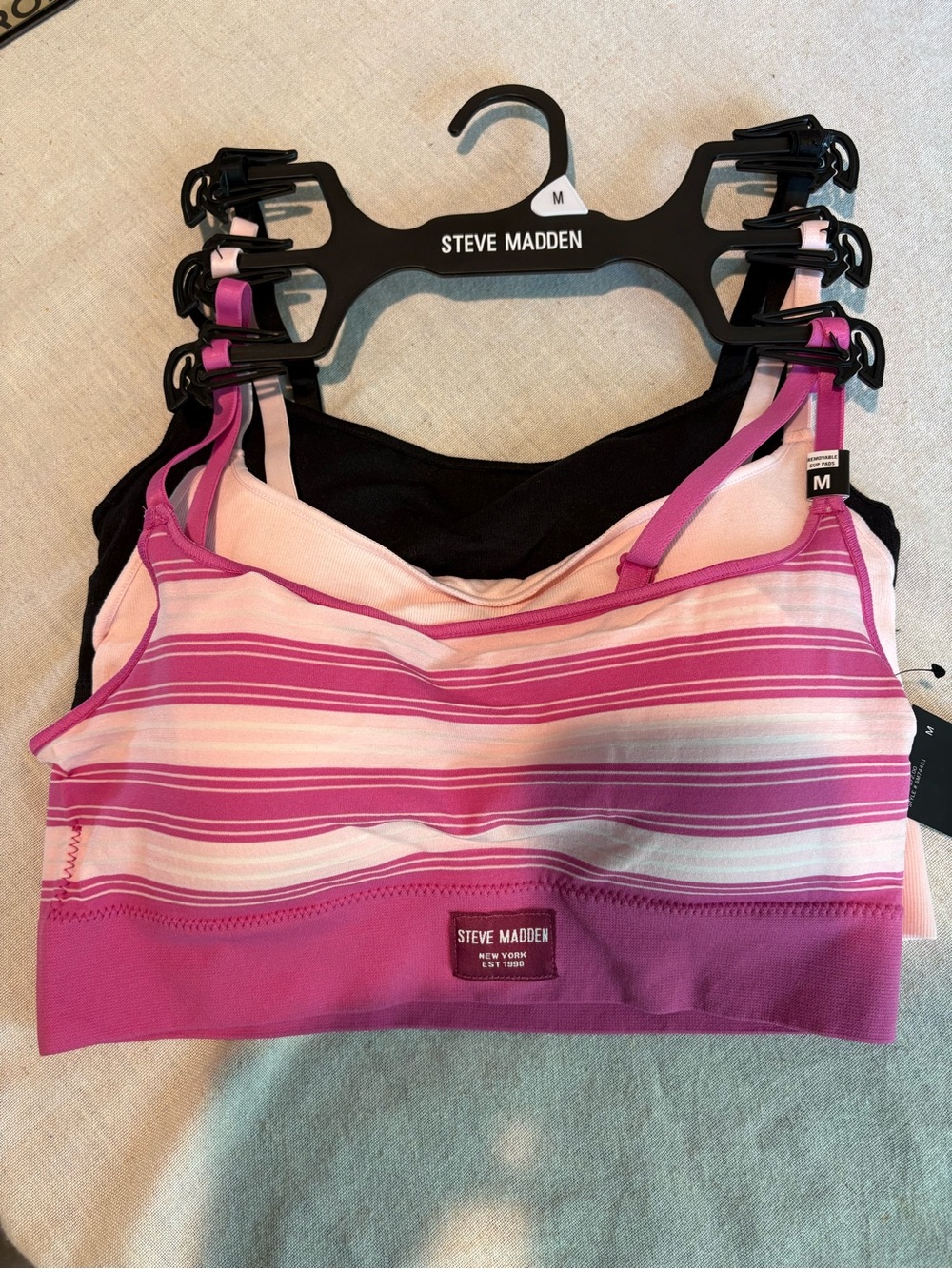 Steve Madden Set of 3 Bralette Sport Bras Women’s Medium